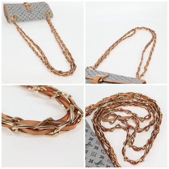LOUIS VUITTON Monogram Mini Camille Chain Shoulder Bag Blue M92002 Auth EC1035AM - Picture 16 of 16